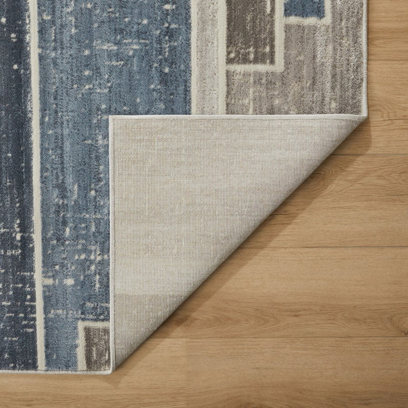 Lavin Rugs U5010 Betsi 2' x 3' Geometric Rug, Cream Light Blue/Blue