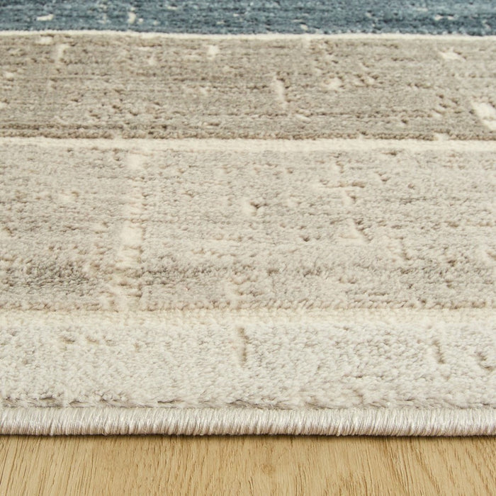 Lavin Rugs U5010 Betsi 7'10" x 10'10" Geo Rug, Cream L.Blue/Blue