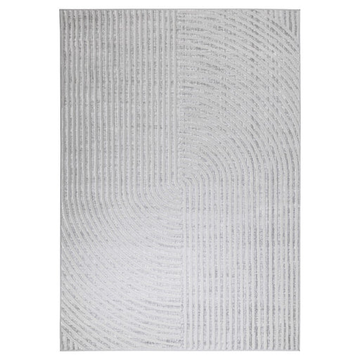 Lavin Rugs U5011 Betsi 2' x 3' Linear Geo Rug, Cream Grey/Neutral - U5011-0203