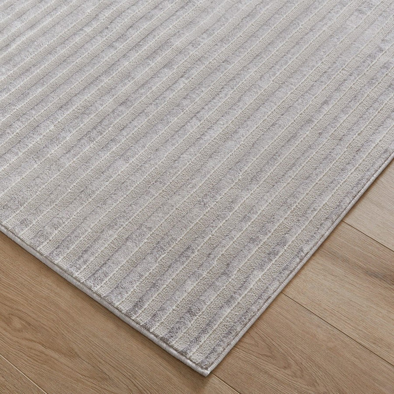 Lavin Rugs U5011 Betsi 2' x 3' Linear Geo Rug, Cream Grey/Neutral