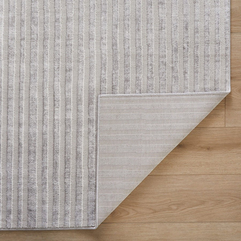 Lavin Rugs U5011 Betsi 2' x 3' Linear Geo Rug, Cream Grey/Neutral
