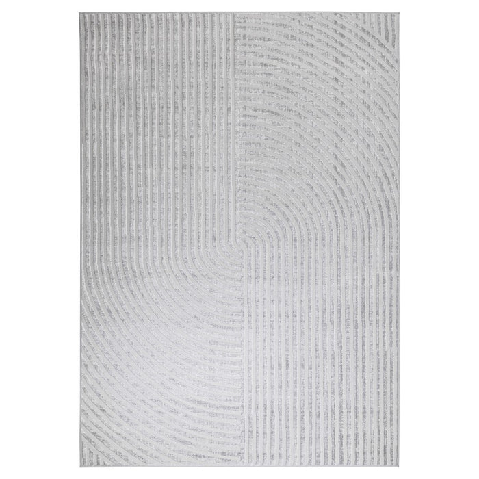 Lavin Rugs U5011 Betsi 7'10" x 10'10" Linear Geo Rug, Grey/Neutral - U5011-0811