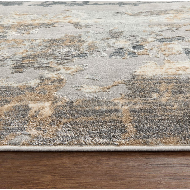 Lavin Rugs U5012 Jasmine 5'3" x 7'6" Painterly Rug, Grey Black/Min