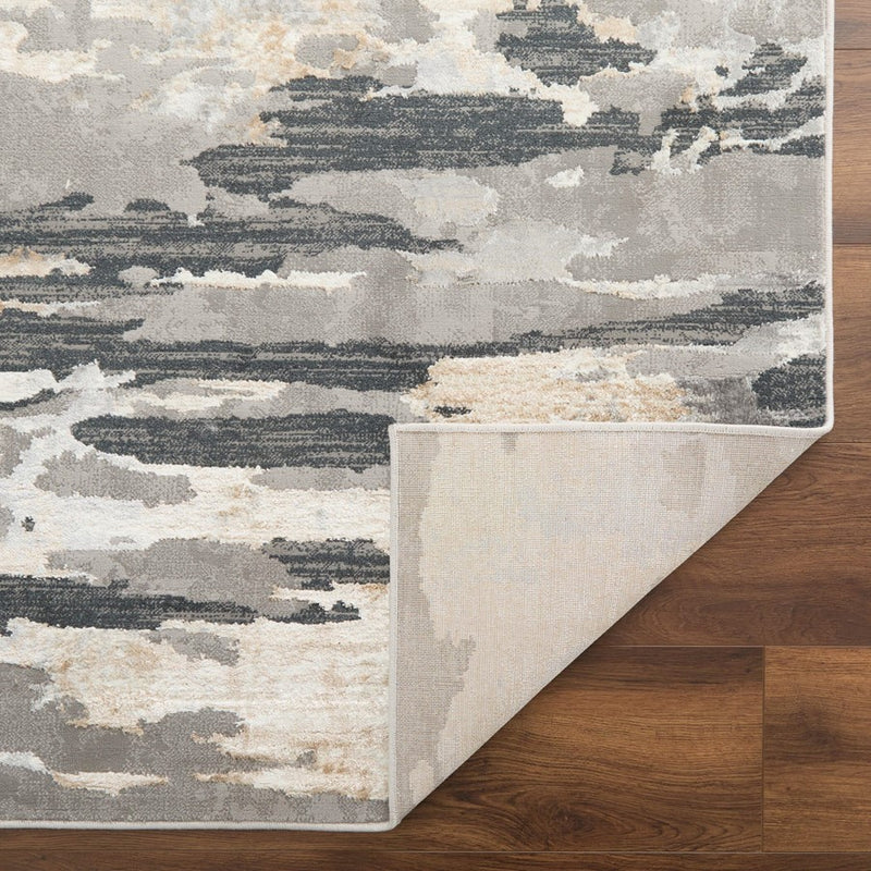 Lavin Rugs U5012 Jasmine 5'3" x 7'6" Painterly Rug, Grey Black/Min