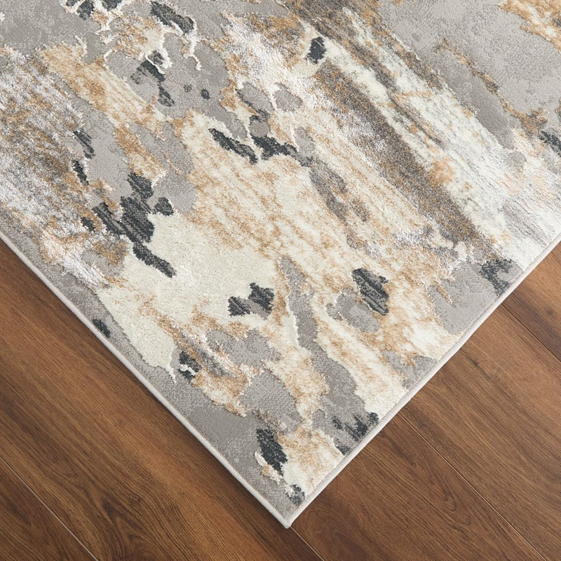 Lavin Rugs U5012 Jasmine 9'10"x13'2" Painterly Rug, Grey Black/Min