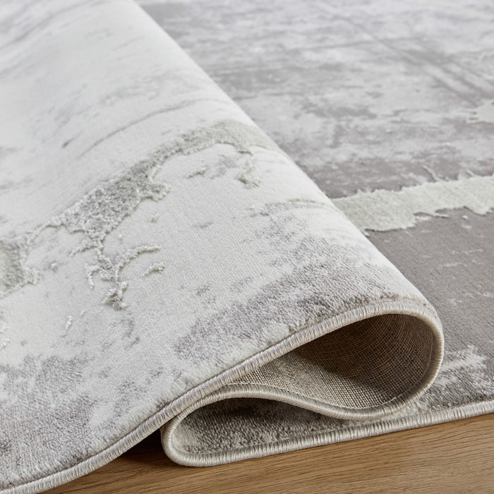 Lavin Rugs U5013 Jasmine 5'3" x 7'6" Painterly Rug, Grey Black/Grey