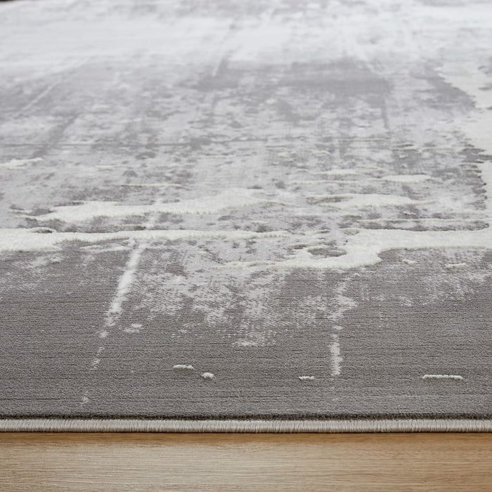 Lavin Rugs U5013 Jasmine 6'7" x 9'6" Painterly Rug, Grey Black/Grey