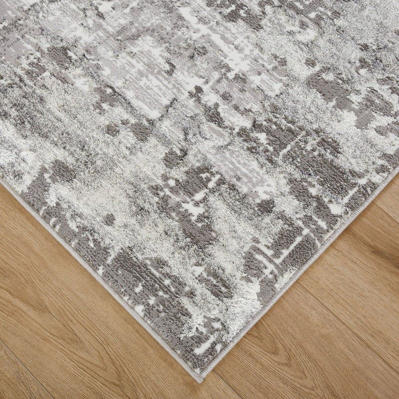 Lavin Rugs U5014 Jasmine 5'3" x 7'6" Painterly Rug, Grey Black/Min