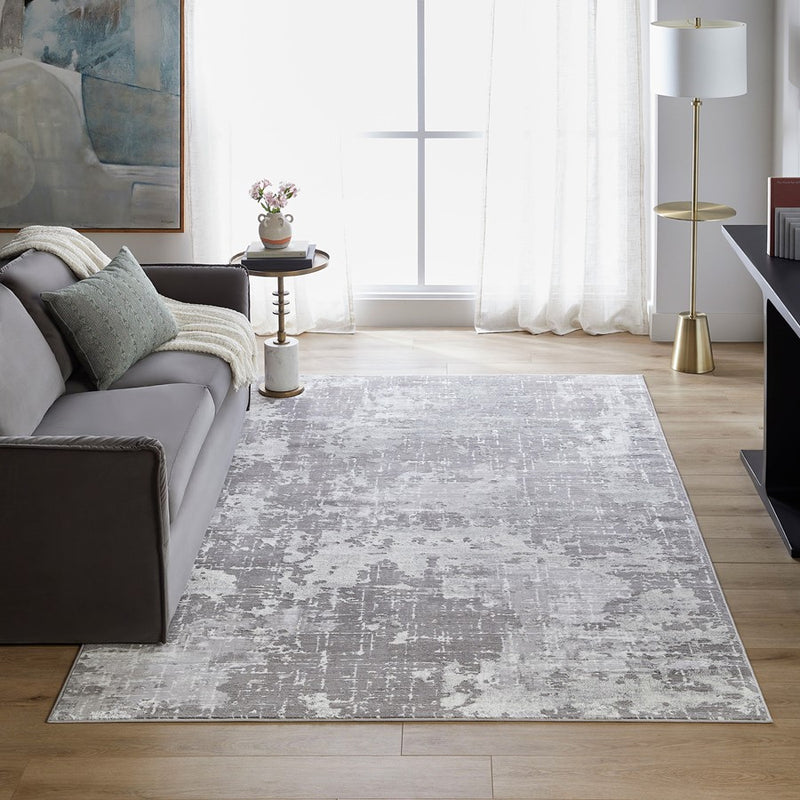 Lavin Rugs U5014 Jasmine 9'10"x13'2" Painterly Rug, Grey Black/Min