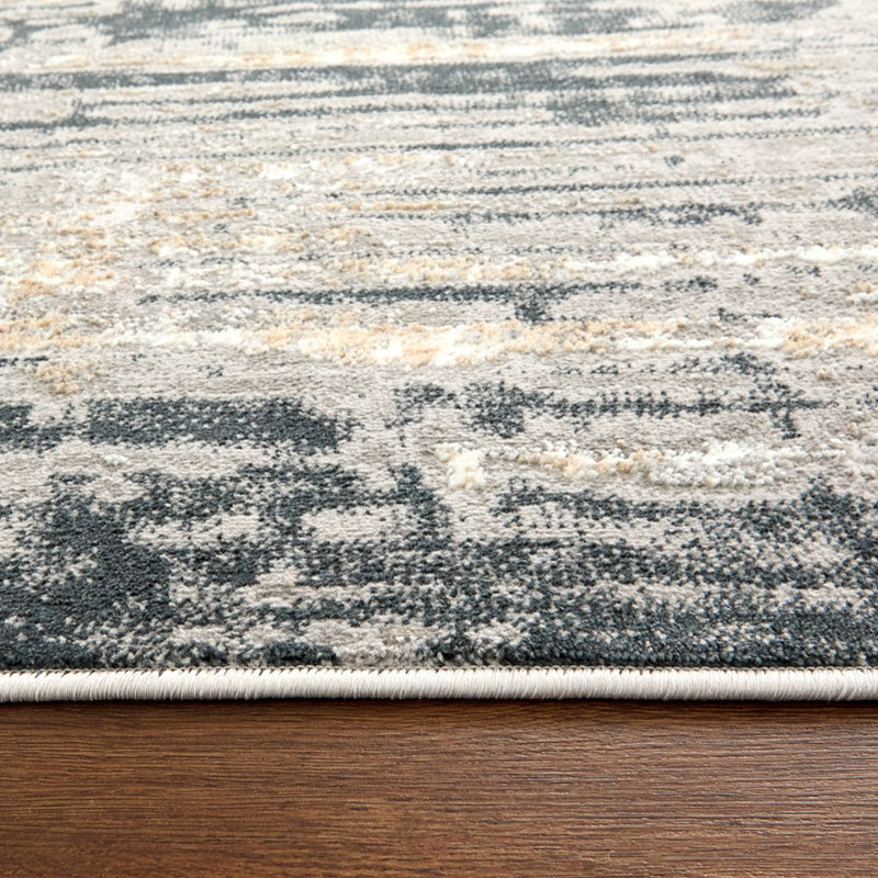 Lavin Rugs U5015 Jasmine 2' x 3' Painterly Rug, Grey Black/Grey