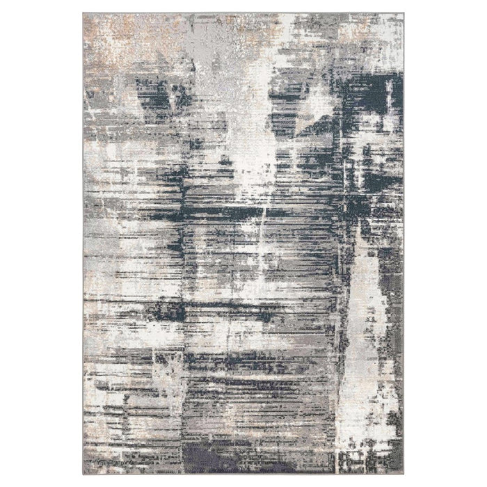 Lavin Rugs U5015 Jasmine 6'7" x 9'6" Painterly Rug, Grey Black/Grey - U5015-0609