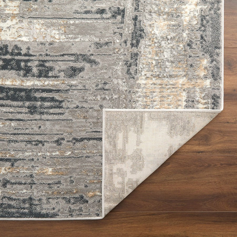 Lavin Rugs U5015 Jasmine 9'10"x13'2" Painterly Rug, Grey Black/Grey