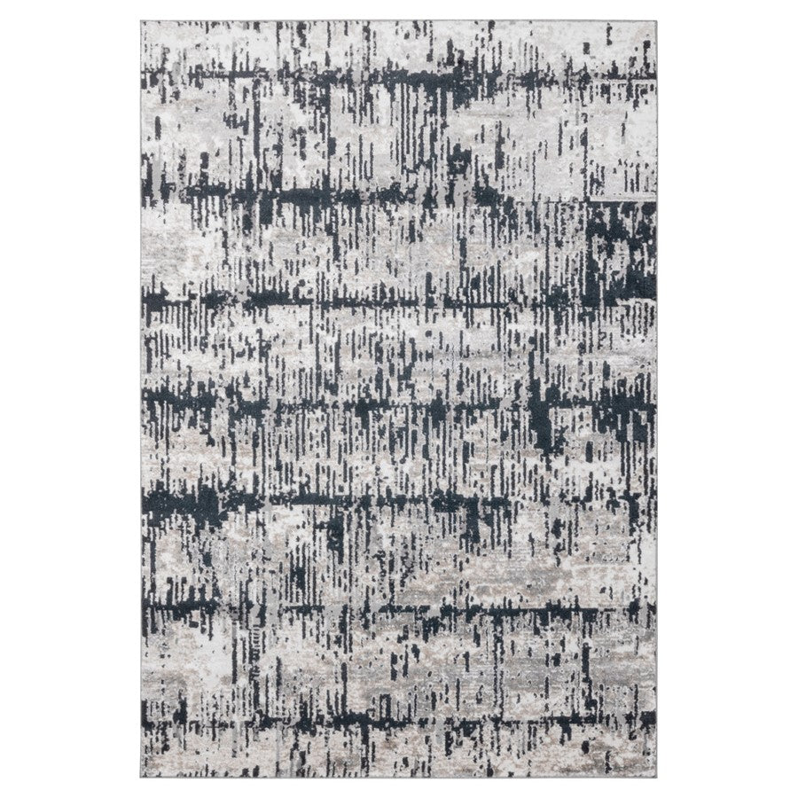 Lavin Rugs U5016 Jasmine 6'7" x 9'6" Painterly Rug, Grey Black/Grey - U5016-0609