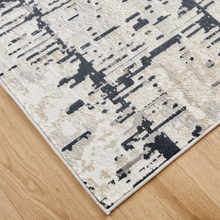 Lavin Rugs U5016 Jasmine 7'10"x10'10" Painterly Rug, Black/Grey