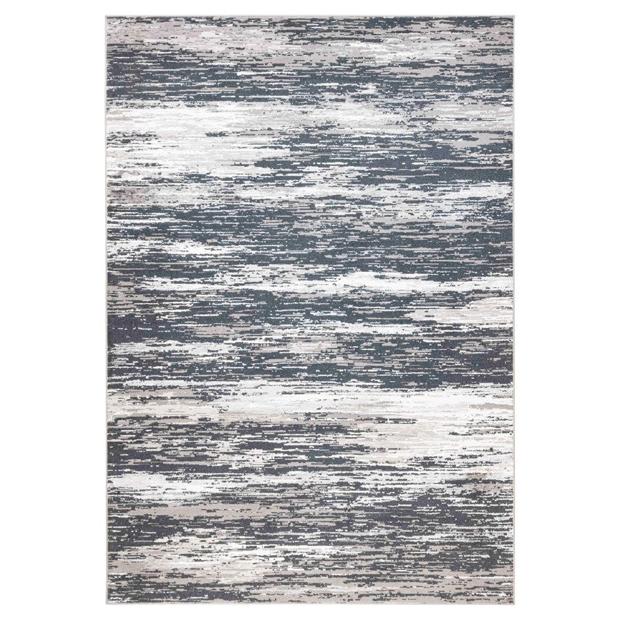 Lavin Rugs U5017 Jasmine 5'3" x 7'6" Painterly Rug, Grey Black/Grey - U5017-0507