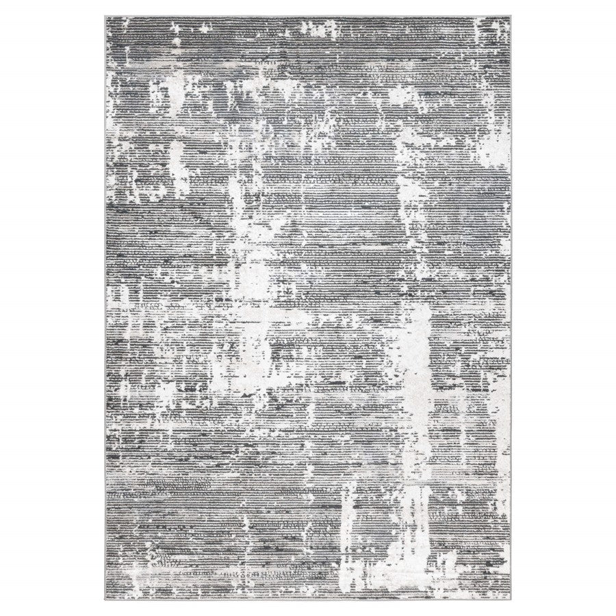 Lavin Rugs U5018 Jasmine 2' x 3' Painterly Rug, Grey Black/Grey - U5018-0203