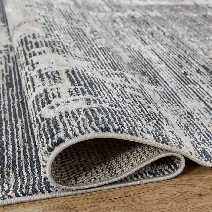 Lavin Rugs U5018 Jasmine 2' x 3' Painterly Rug, Grey Black/Grey