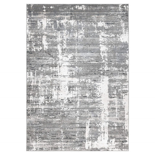 Lavin Rugs U5018 Jasmine 6'7" x 9'6" Painterly Rug, Grey Black/Grey - U5018-0609