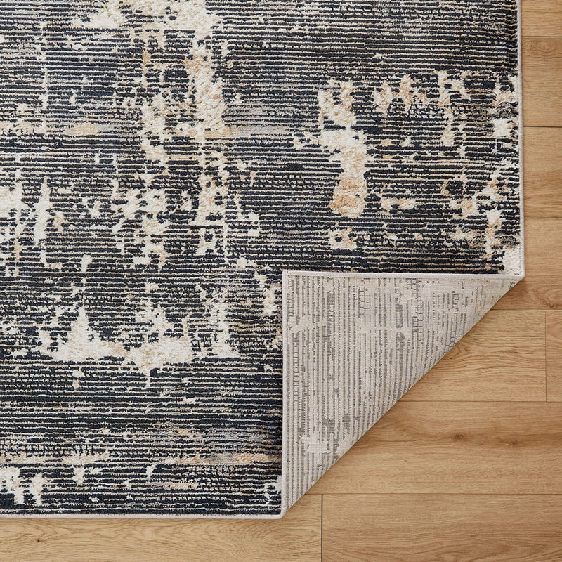 Lavin Rugs U5018 Jasmine 9'10"x13'2" Painterly Rug, Grey Black/Grey