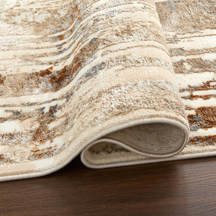 Lavin Rugs U5019 Melet 2' x 3' Geo Rug, Gold Grey/Mineral