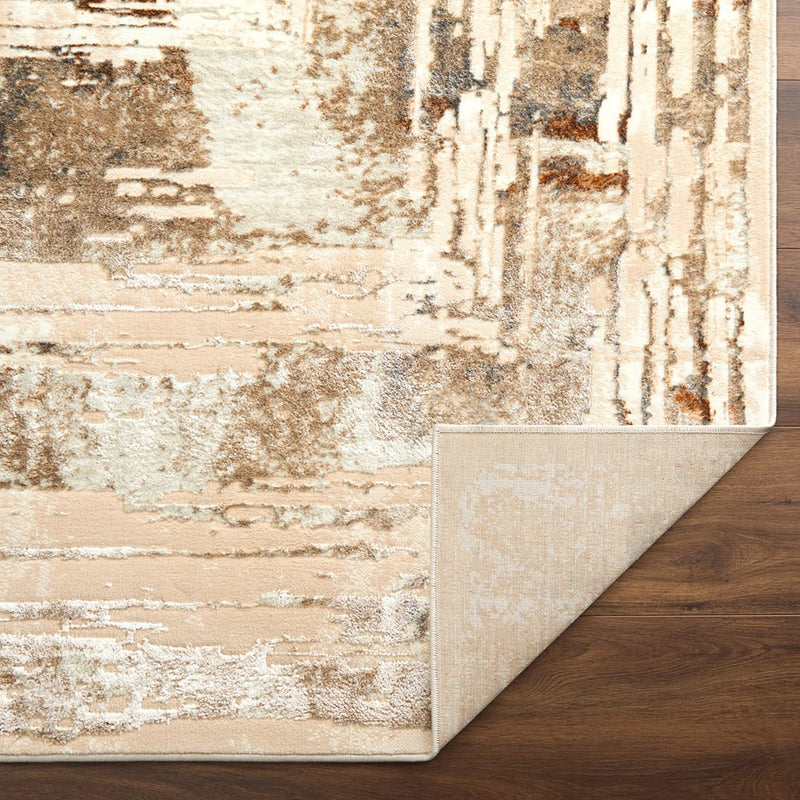 Lavin Rugs U5019 Melet 5'3" x 7'6" Geo Rug, Gold Grey/Mineral