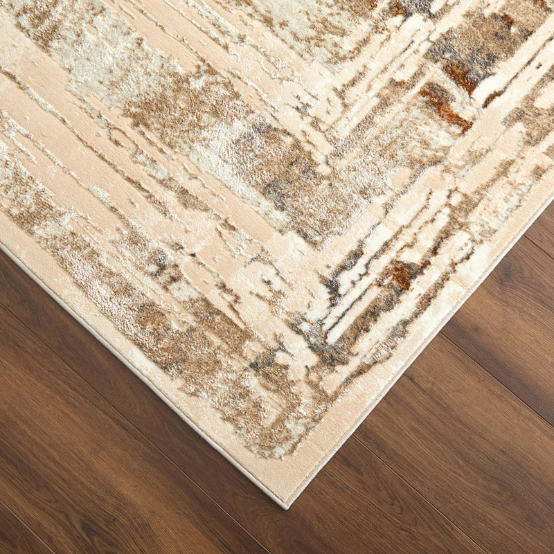 Lavin Rugs U5019 Melet 9'10" x 13'2" Geo Rug, Gold Grey/Mineral
