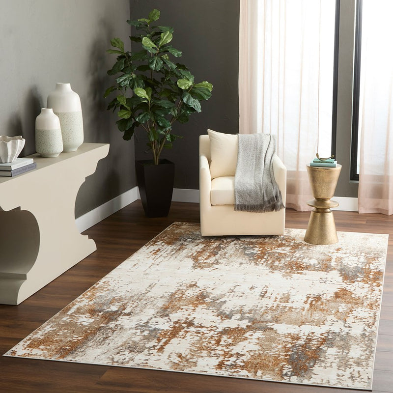 Lavin Rugs U5020 Melet 2' x 3' Painterly Rug, Gold Grey/Mineral