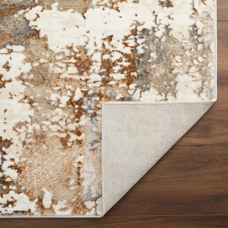 Lavin Rugs U5020 Melet 6'7" x 9'6" Painterly Rug, Gold Grey/Mineral