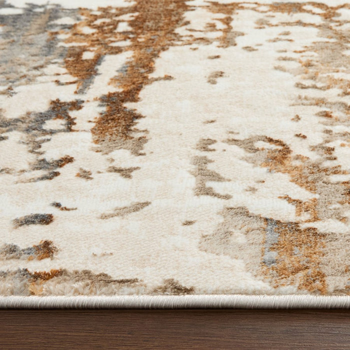 Lavin Rugs U5020 Melet 7'10" x 10'10" Painterly Rug, Gold Grey/Min