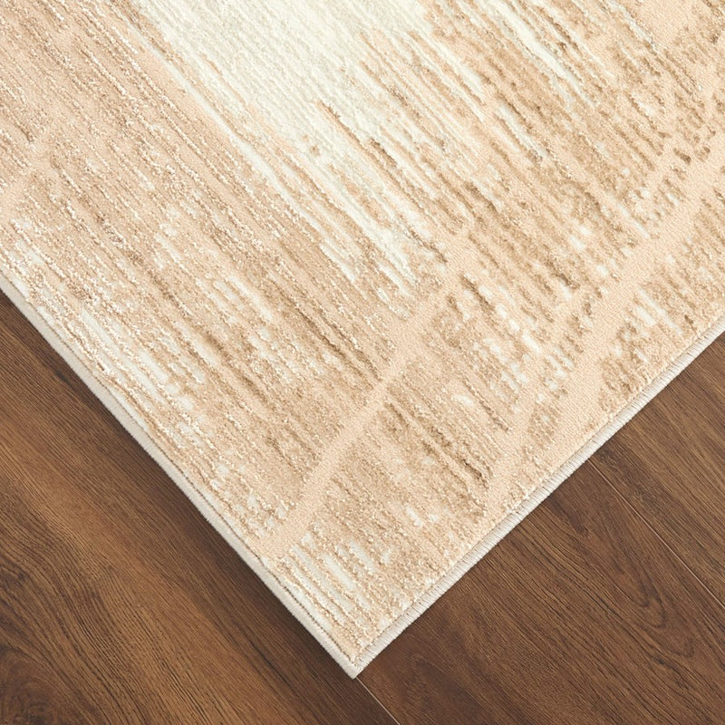 Lavin Rugs U5022 Melet 5'3" x 7'6" Striations Rug, Gold Grey/Gold