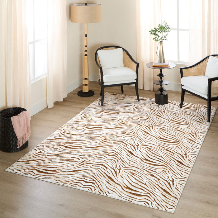 Lavin Rugs U5023 Melet 2' x 3' Marbled Rug, Gold Grey/Gold