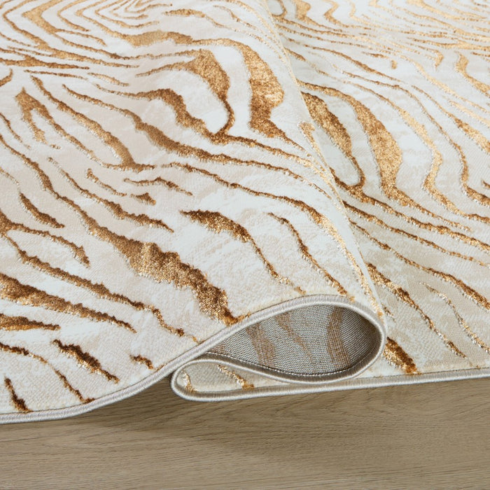 Lavin Rugs U5023 Melet 2' x 3' Marbled Rug, Gold Grey/Gold