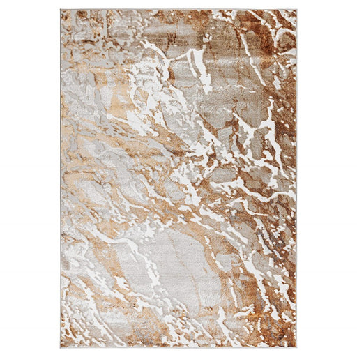 Lavin Rugs U5024 Melet 9'10" x 13'2" Marbled Rug, Gold Grey/Gold - U5024-1013