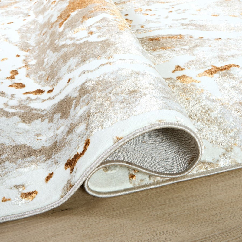 Lavin Rugs U5025 Melet 2' x 3' Marbled Rug, Gold Grey/Mineral Tones