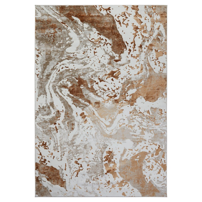 Lavin Rugs U5025 Melet 5'3" x 7'6" Marbled Rug, Gold Grey/Mineral - U5025-0507