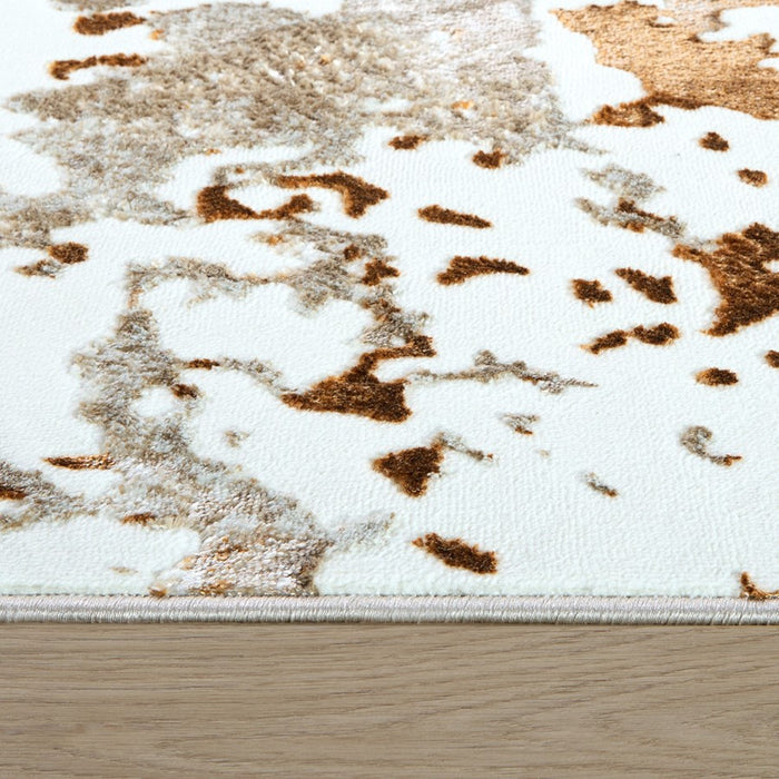 Lavin Rugs U5025 Melet 5'3" x 7'6" Marbled Rug, Gold Grey/Mineral