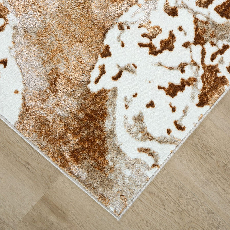 Lavin Rugs U5025 Melet 5'3" x 7'6" Marbled Rug, Gold Grey/Mineral