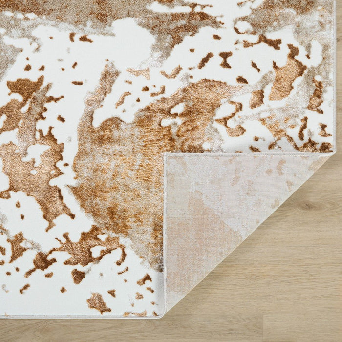 Lavin Rugs U5025 Melet 5'3" x 7'6" Marbled Rug, Gold Grey/Mineral