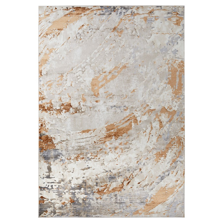 Lavin Rugs U5026 Melet 9'10" x 13'2" Painterly Rug, Gold Grey/Gold - U5026-1013