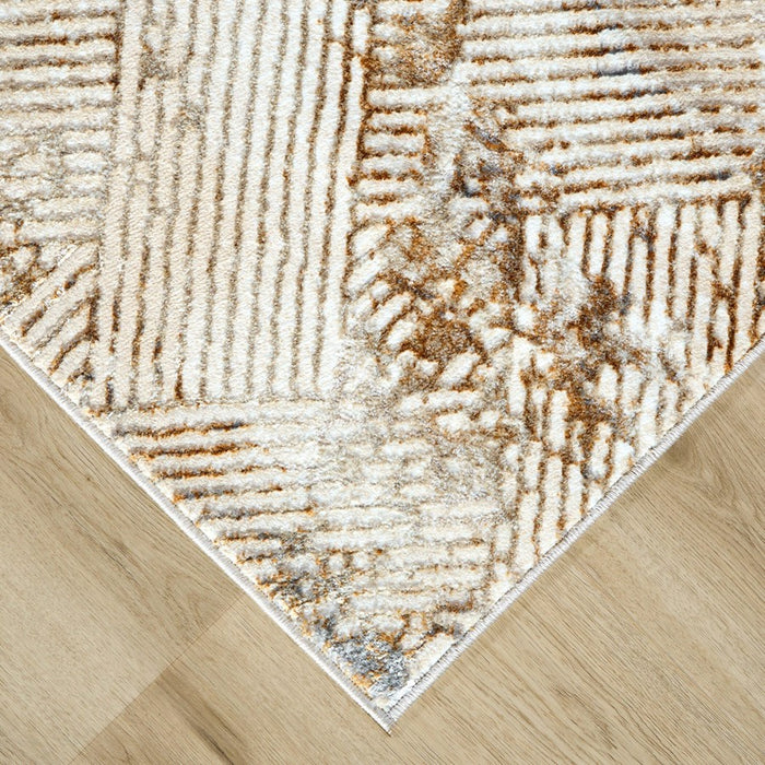 Lavin Rugs U5027 Melet 5'3" x 7'6" Weave Rug, Gold Grey/Gold