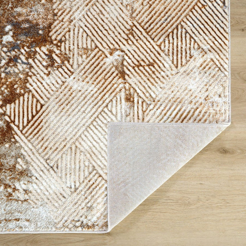 Lavin Rugs U5027 Melet 6'7" x 9'6" Weave Rug, Gold Grey/Gold