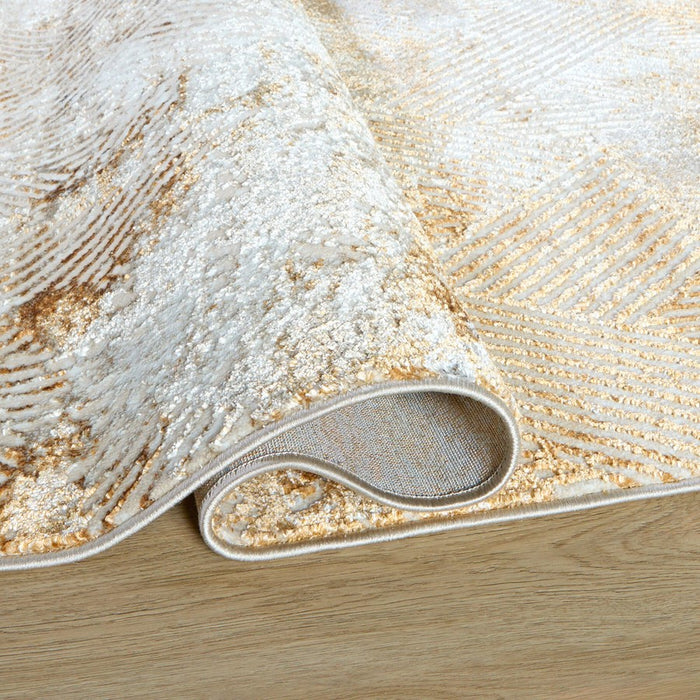 Lavin Rugs U5027 Melet 7'10" x 10'10" Weave Rug, Gold Grey/Gold