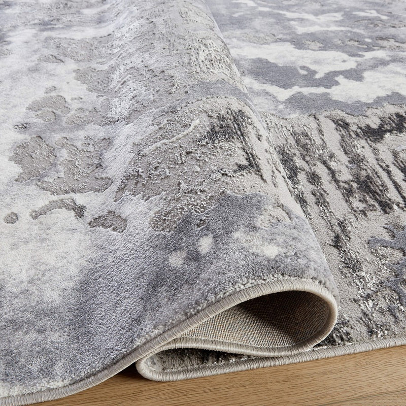 Lavin Rugs U5028 Samira 2' x 3' Marbled Rug, Grey Silver/Blue