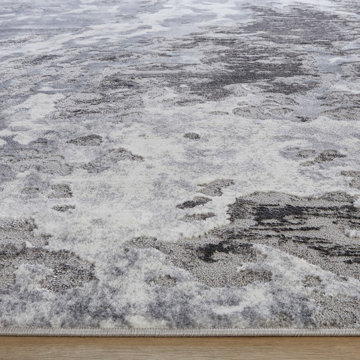 Lavin Rugs U5028 Samira 6'7" x 9'6" Marbled Rug, Grey Silver/Blue