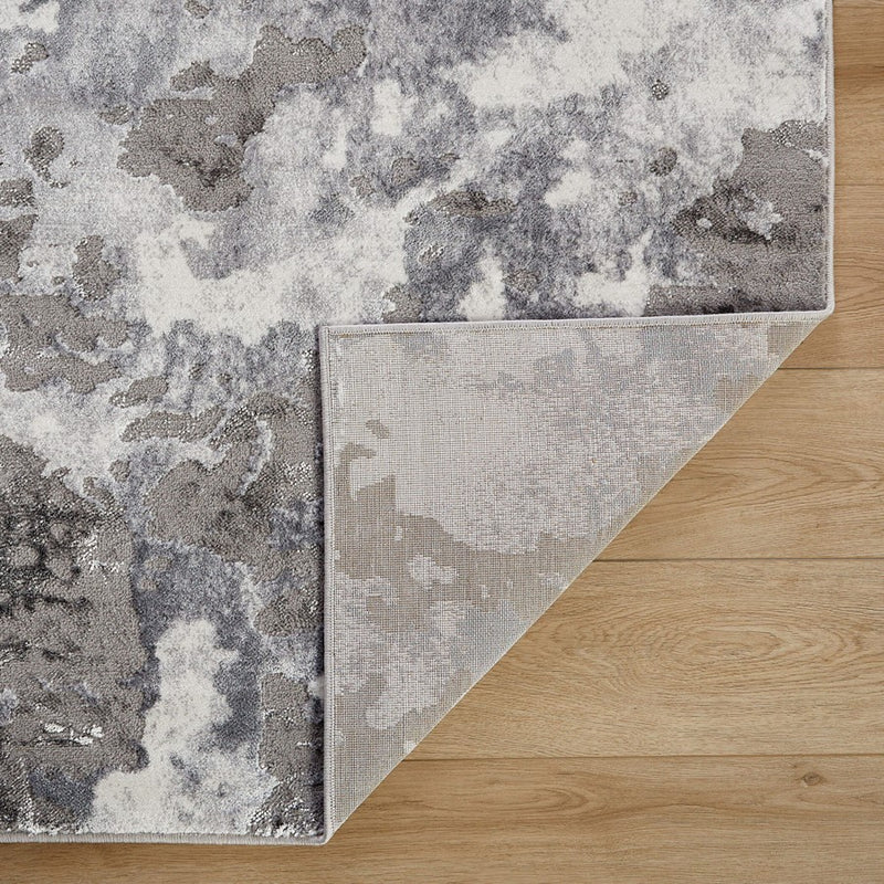 Lavin Rugs U5028 Samira 7'10" x 10'10" Marble Rug, Silver/Blue