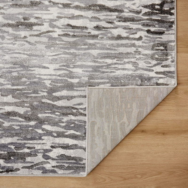 Lavin Rugs U5029 Samira 2' x 3' Monochromatic Rug, Grey Silver/Blue
