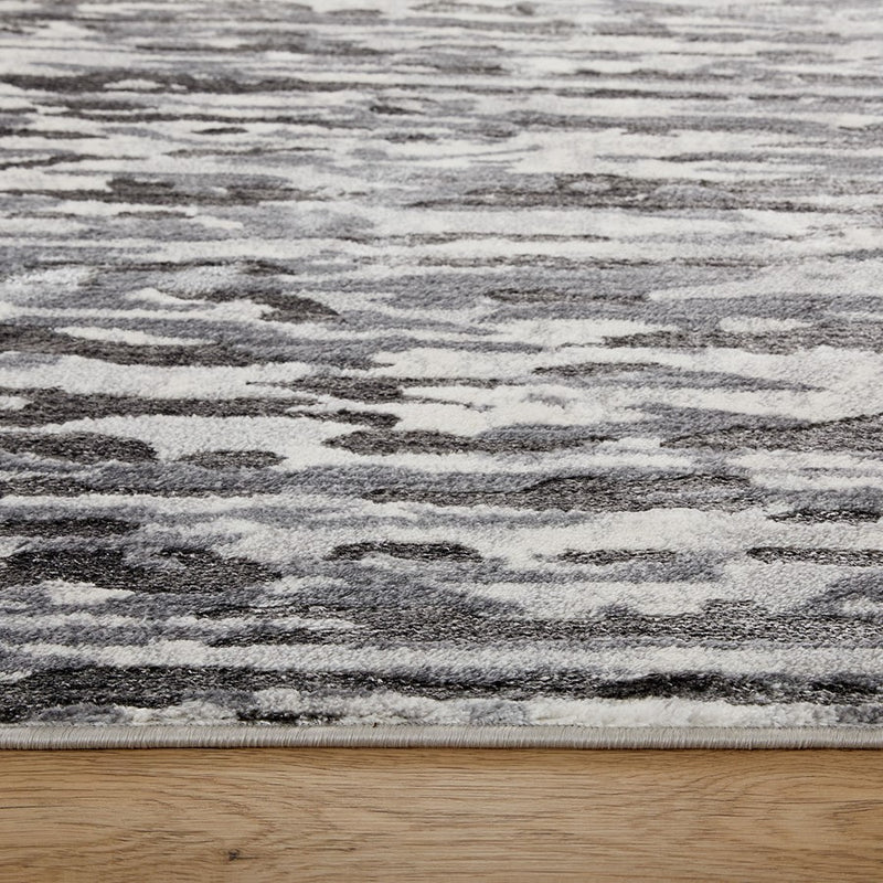 Lavin Rugs U5029 Samira 5'3" x 7'6" Mono Rug, Silver/Blue