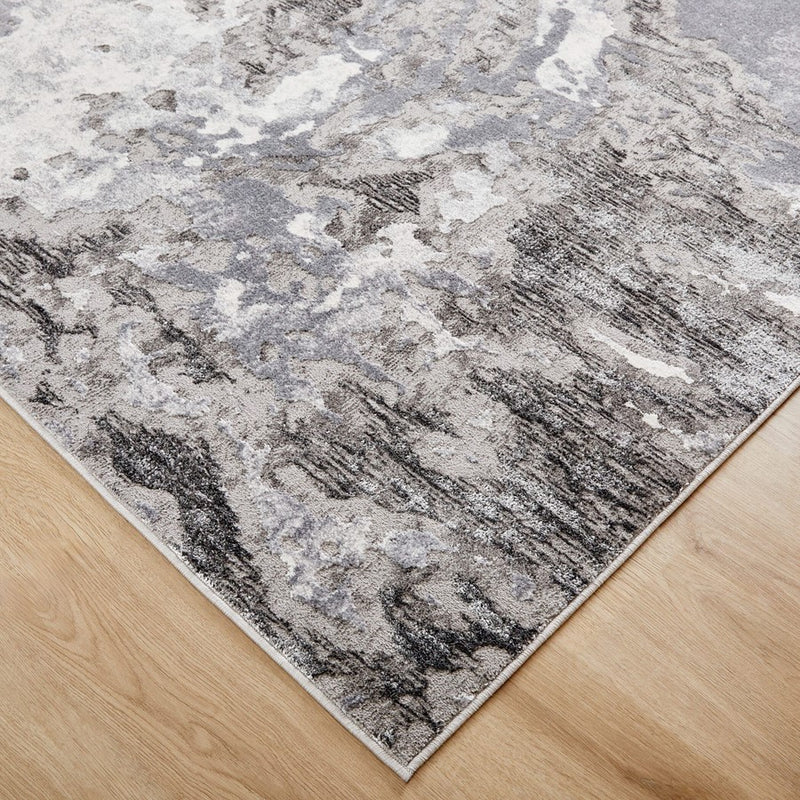 Lavin Rugs U5030 Samira 2' x 3' Marbled Rug, Grey Silver/Blue