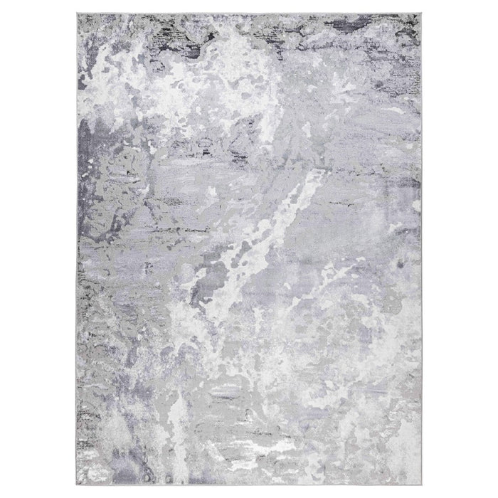 Lavin Rugs U5030 Samira 6'7" x 9'6" Marbled Rug, Grey Silver/Blue - U5030-0609