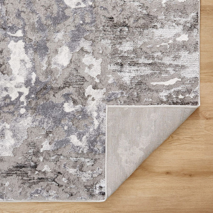 Lavin Rugs U5030 Samira 6'7" x 9'6" Marbled Rug, Grey Silver/Blue